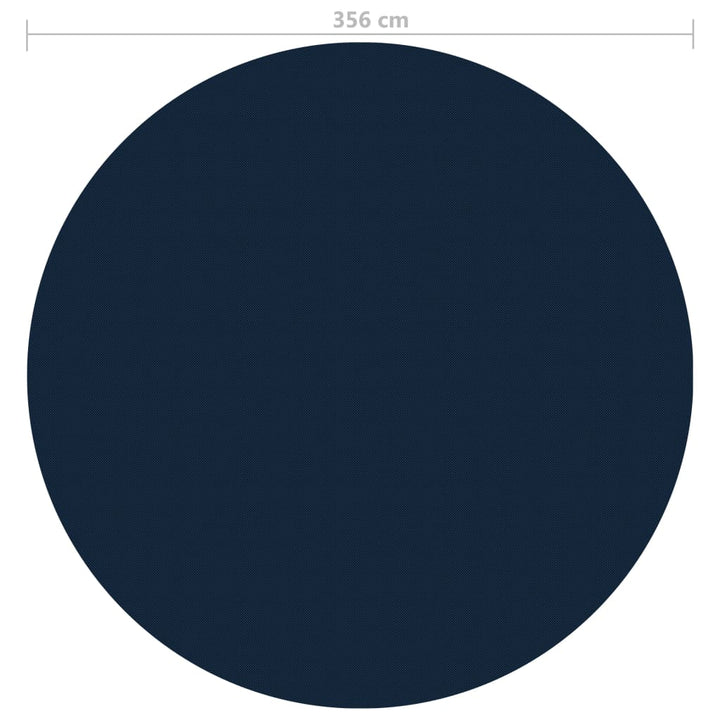 Zwembadfolie solar drijvend 356 cm PE zwart en blauw