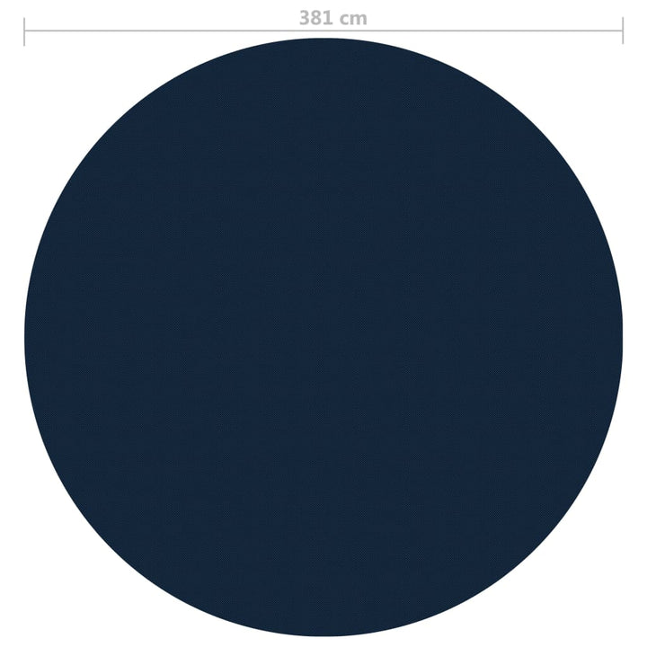 Zwembadfolie solar drijvend 381 cm PE zwart en blauw