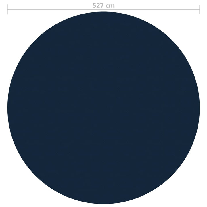 Zwembadfolie solar drijvend 527 cm PE zwart en blauw