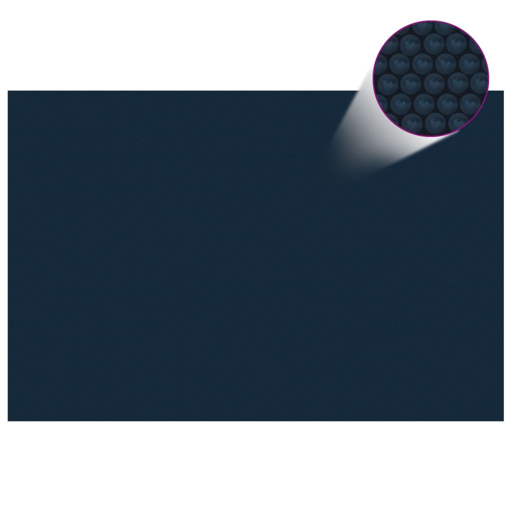 Zwembadfolie solar drijvend 300x200 cm PE zwart en blauw