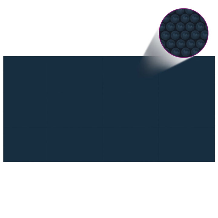 Zwembadfolie solar drijvend 975x488 cm PE zwart en blauw