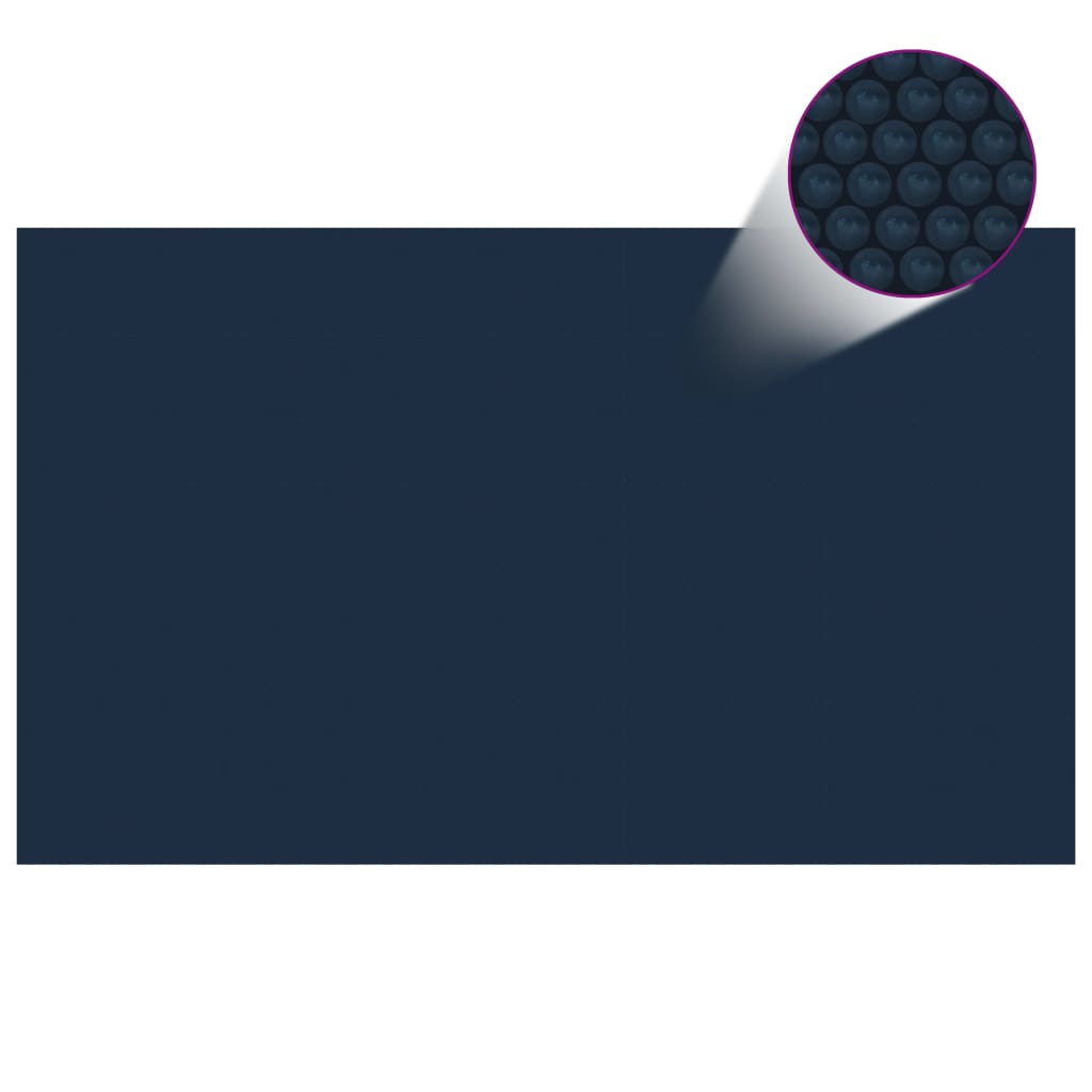 Zwembadfolie solar drijvend 1000x600 cm PE zwart en blauw