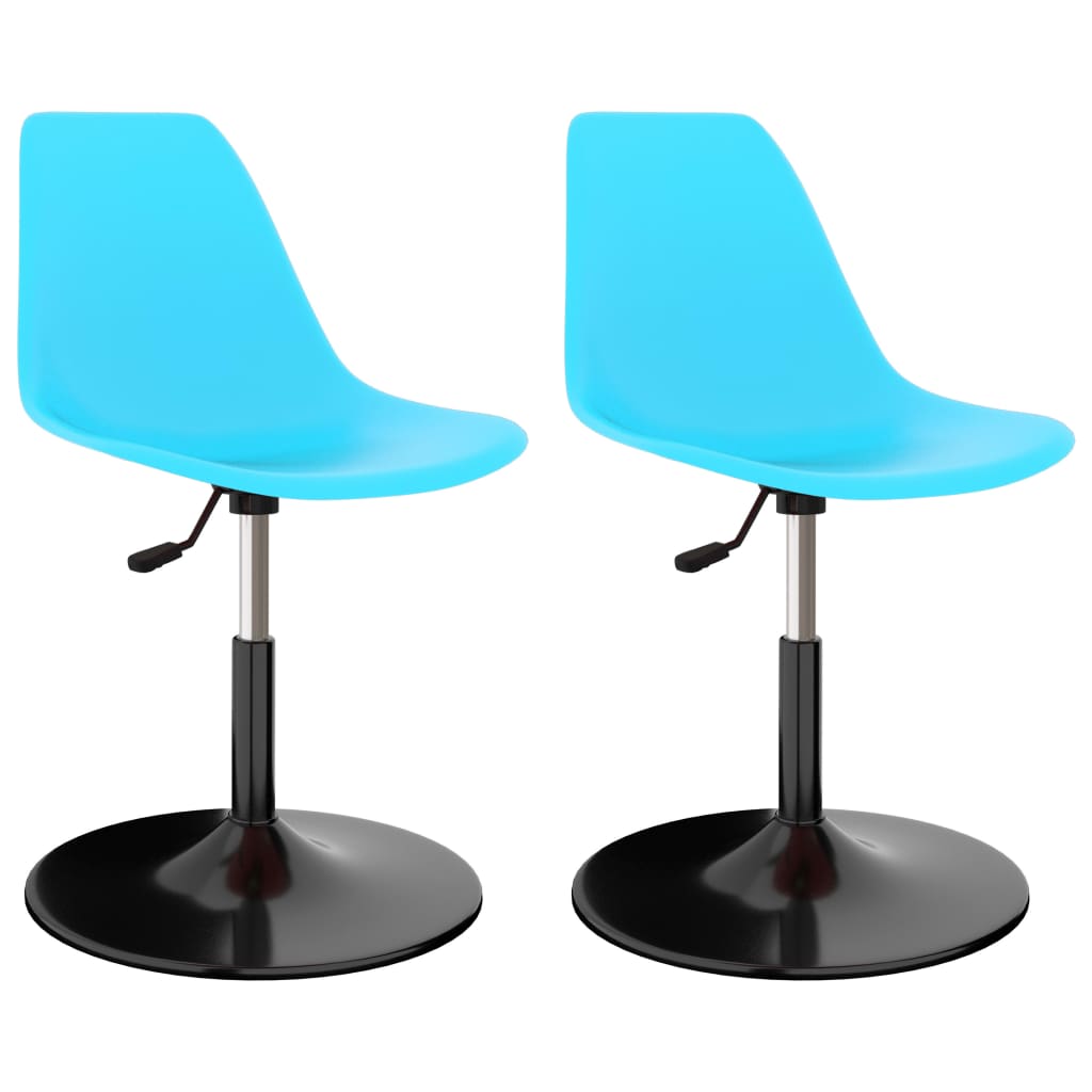 Eetkamerstoelen draaibaar 2 st PP blauw