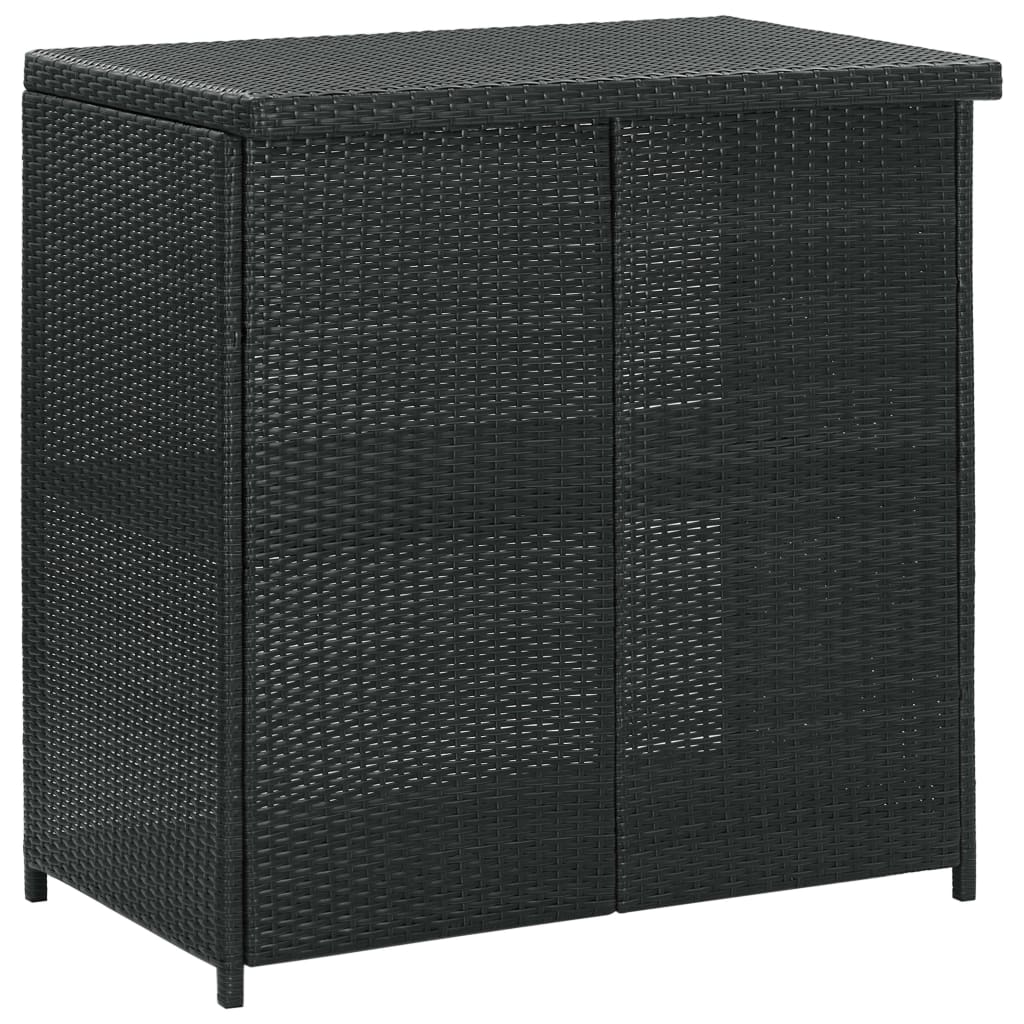 3-delige Barset poly rattan zwart