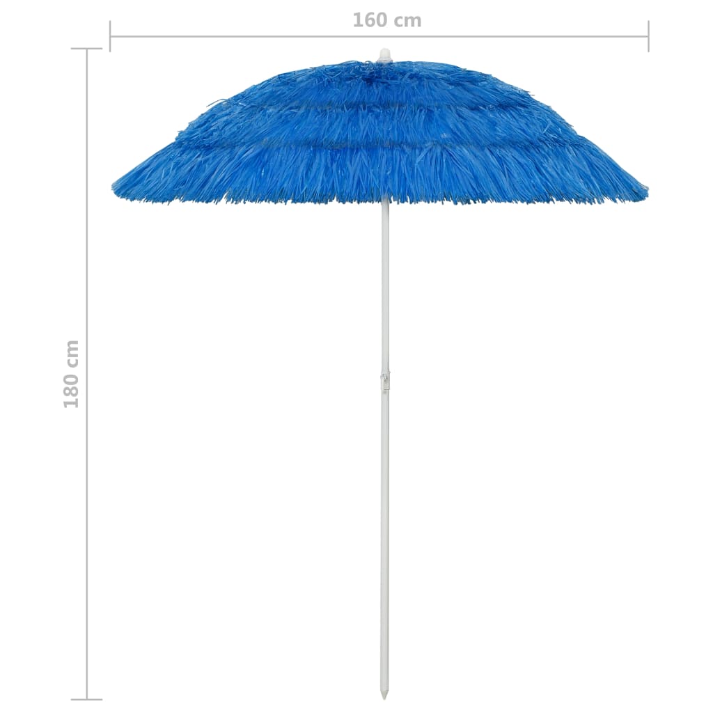 Strandparasol 180 cm blauw