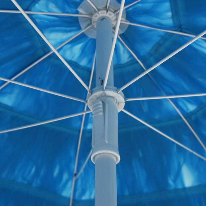 Strandparasol 240 cm blauw