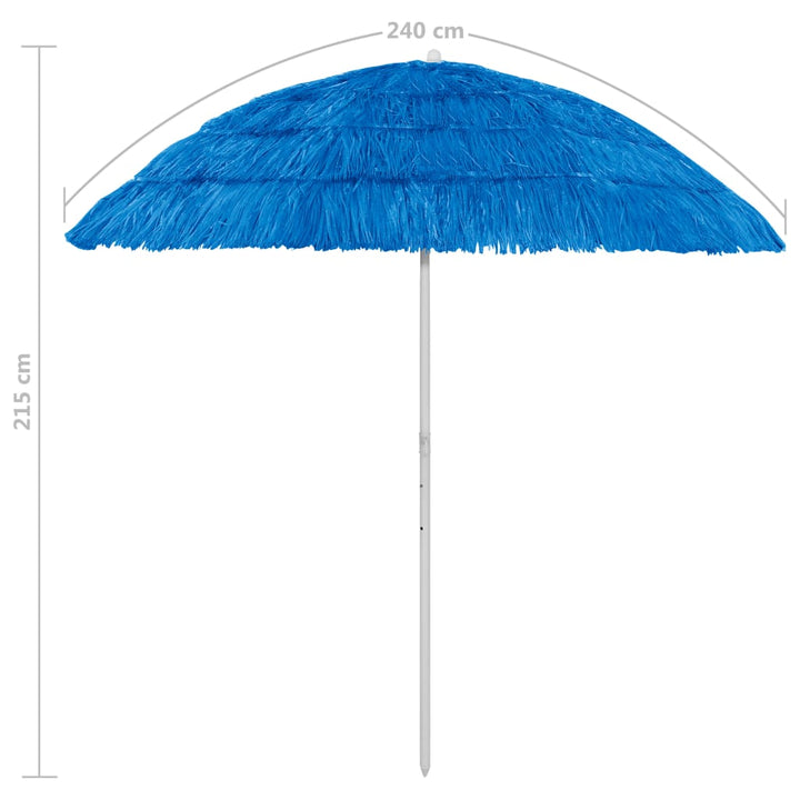 Strandparasol 240 cm blauw