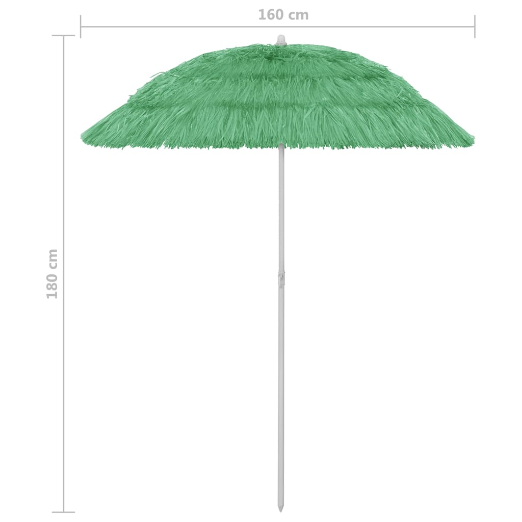 Strandparasol 180 cm groen