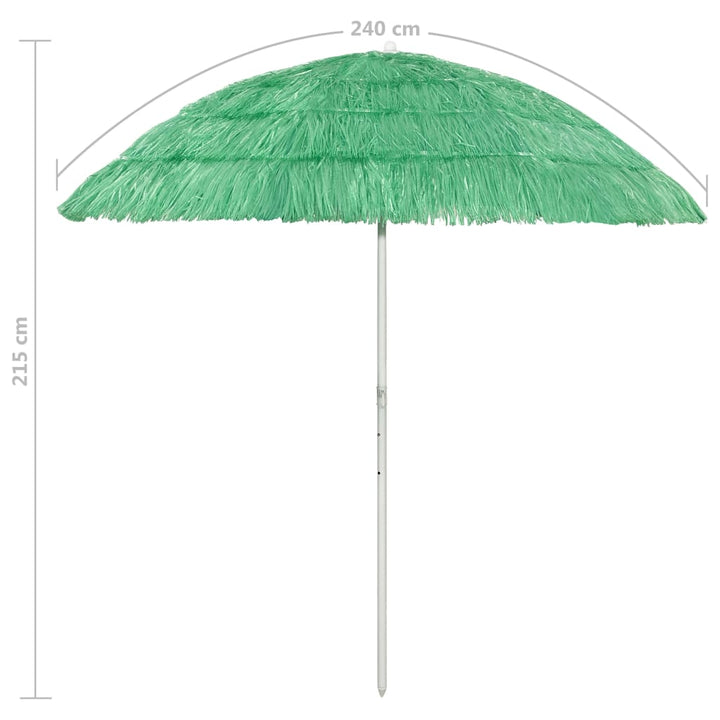 Strandparasol 240 cm groen