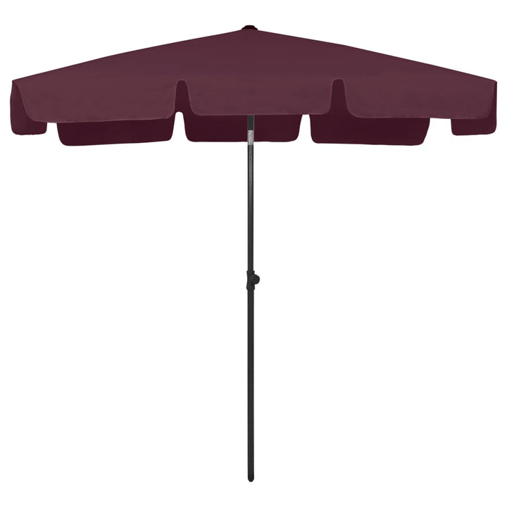 Strandparasol 200x125 cm bordeauxrood