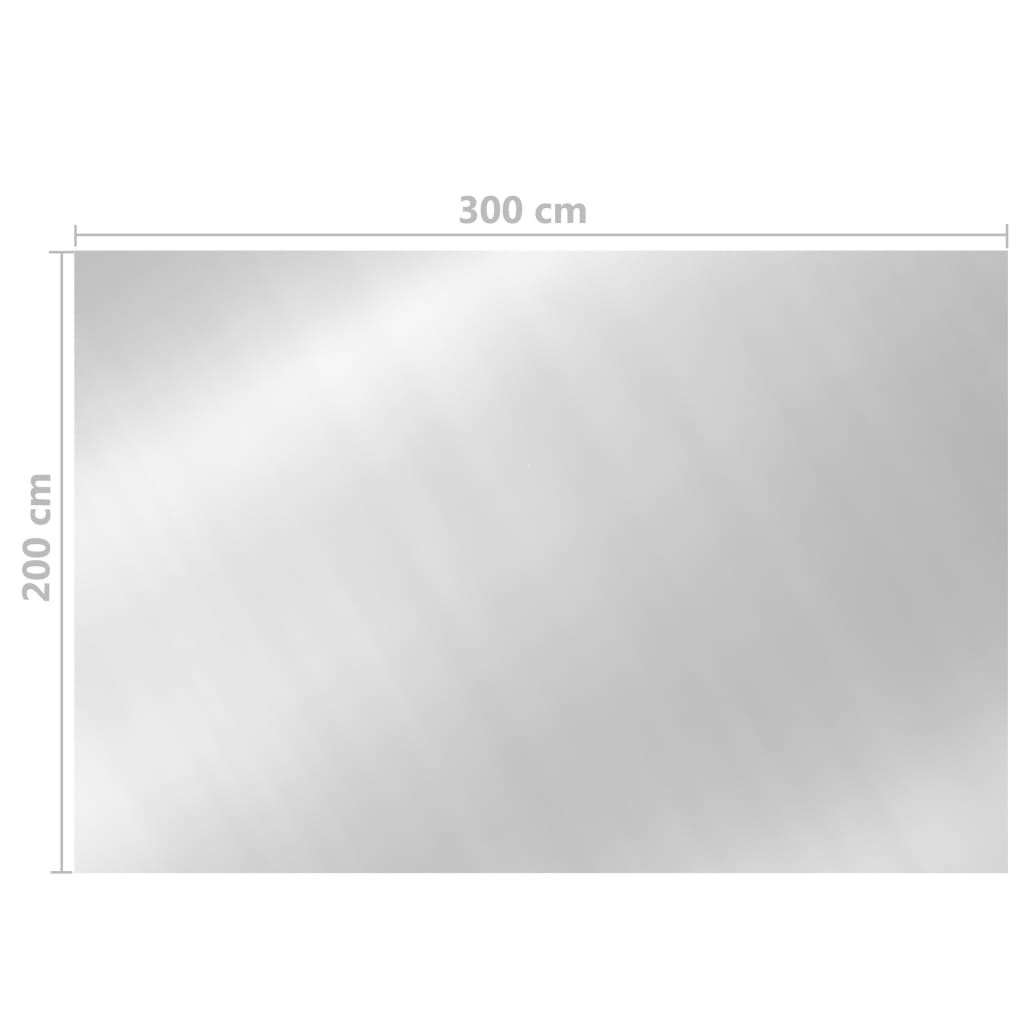 Zwembadhoes 300x200 cm PE zilverkleurig