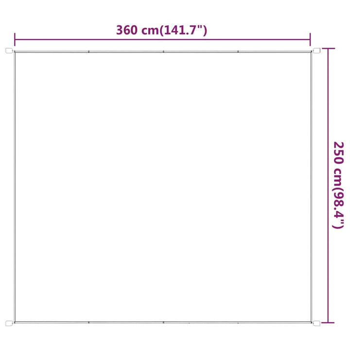 Luifel verticaal 250x360 cm oxford stof wit