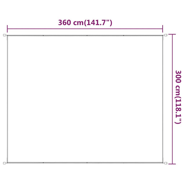 Luifel verticaal 300x360 cm oxford stof wit