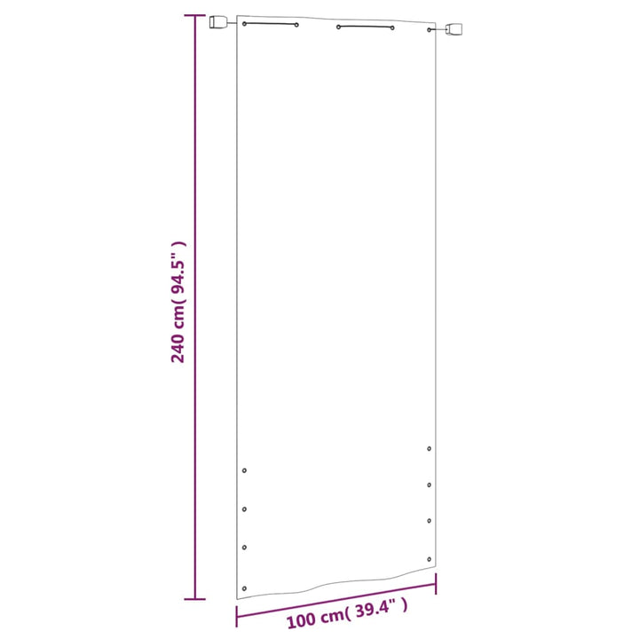 Balkonscherm 100x240 cm oxford stof lichtgroen