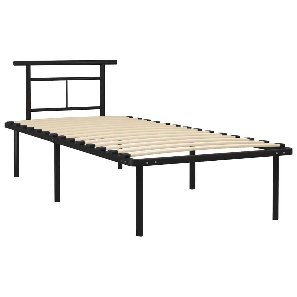 Bedframe metaal zwart 90x200 cm