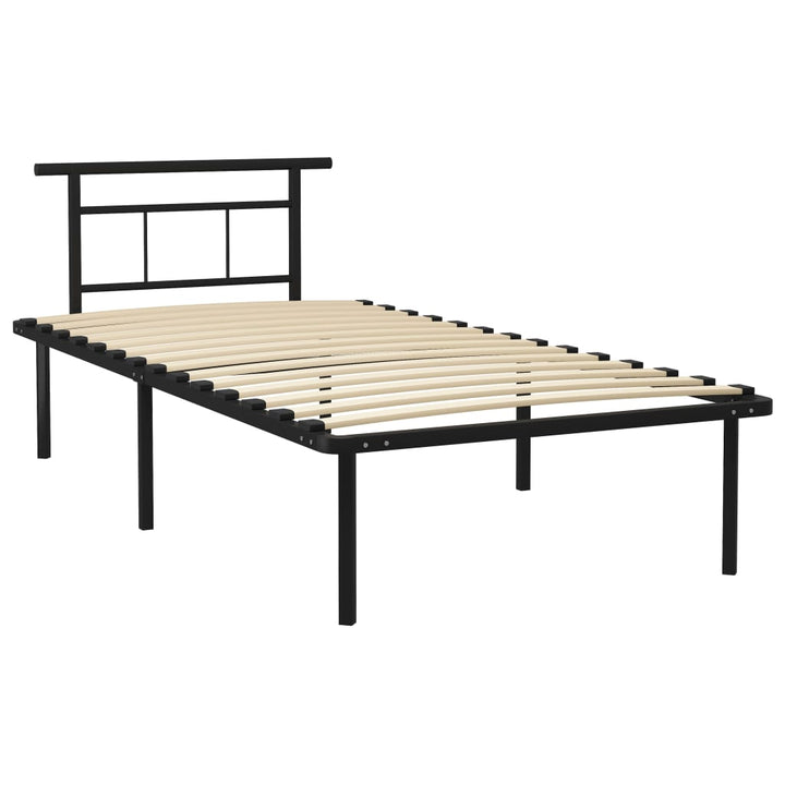 Bedframe metaal zwart 100x200 cm