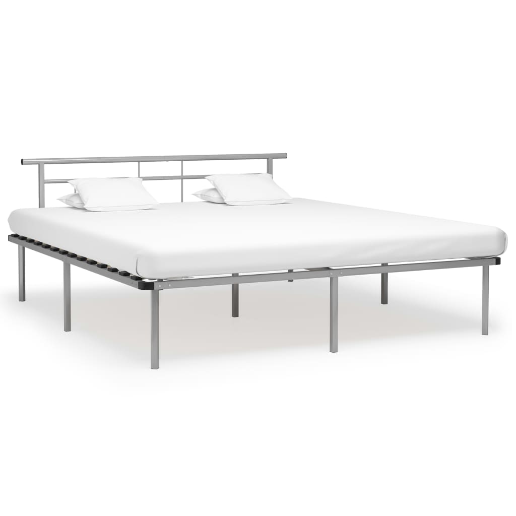 Bedframe metaal grijs 180x200 cm