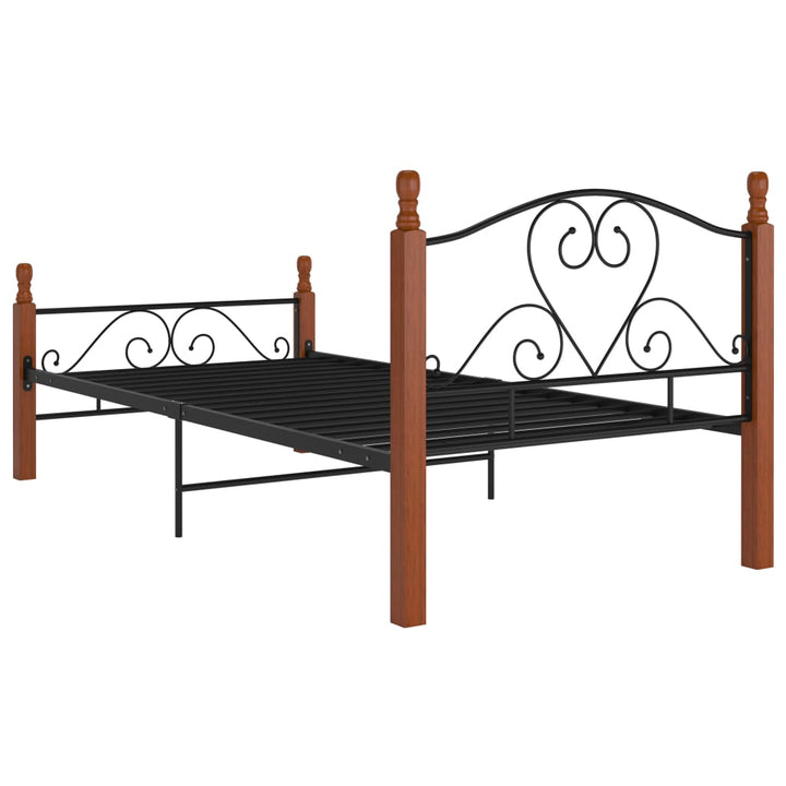 Bedframe metaal zwart 90x200 cm