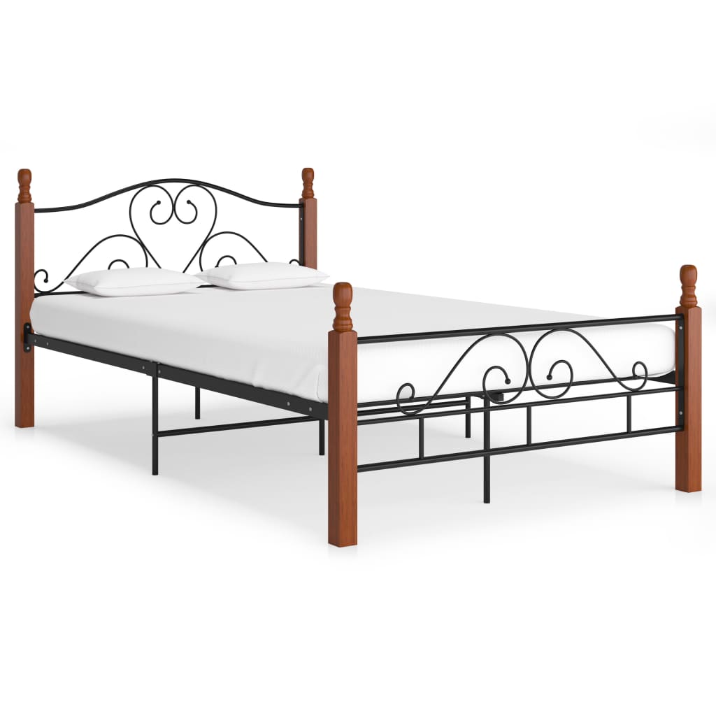 Bedframe metaal zwart 120x200 cm