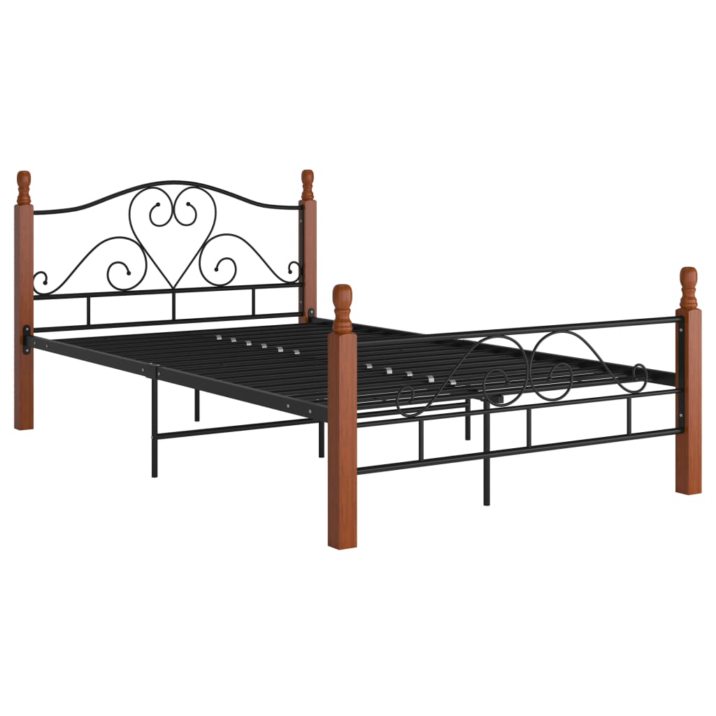 Bedframe metaal zwart 120x200 cm