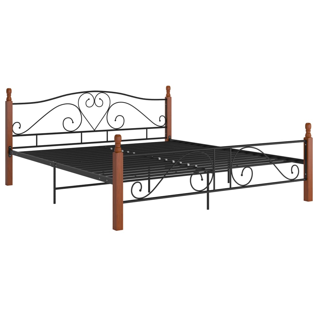 Bedframe metaal zwart 180x200 cm