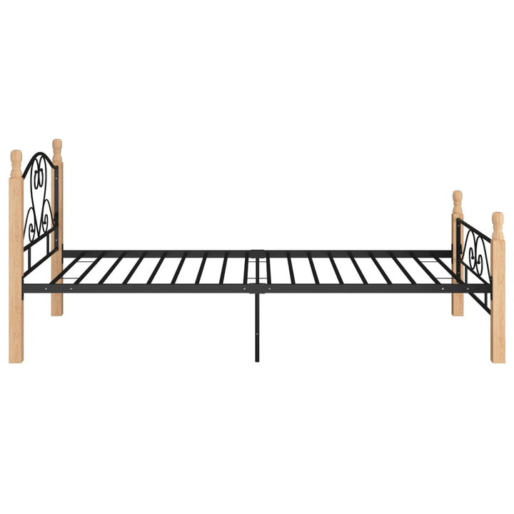 Bedframe metaal zwart 100x200 cm