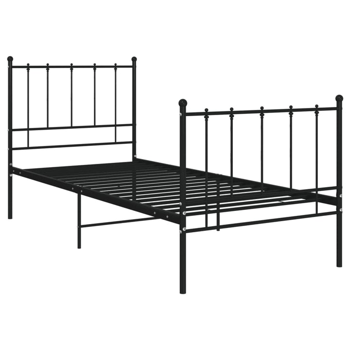 Bedframe metaal zwart 100x200 cm