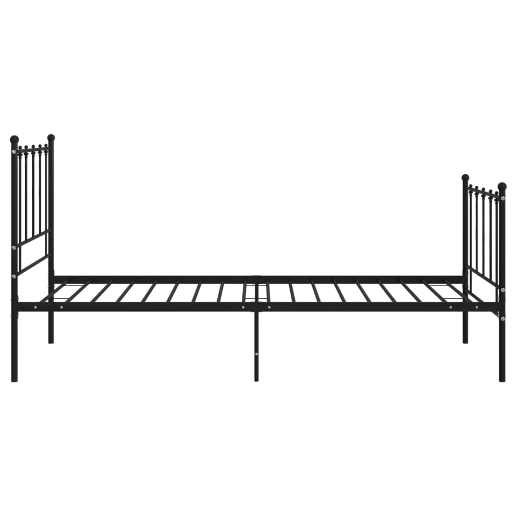 Bedframe metaal zwart 100x200 cm