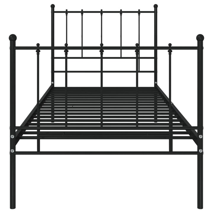 Bedframe metaal zwart 100x200 cm