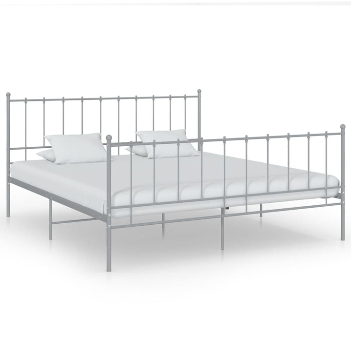 Bedframe metaal grijs 140x200 cm