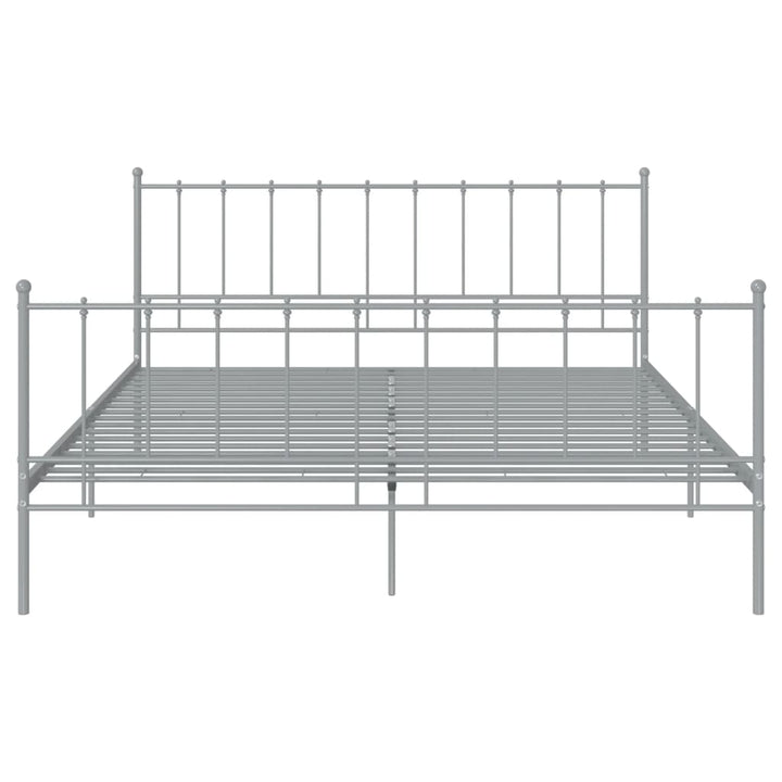 Bedframe metaal grijs 140x200 cm