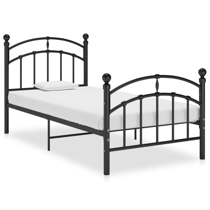 Bedframe metaal zwart 100x200 cm