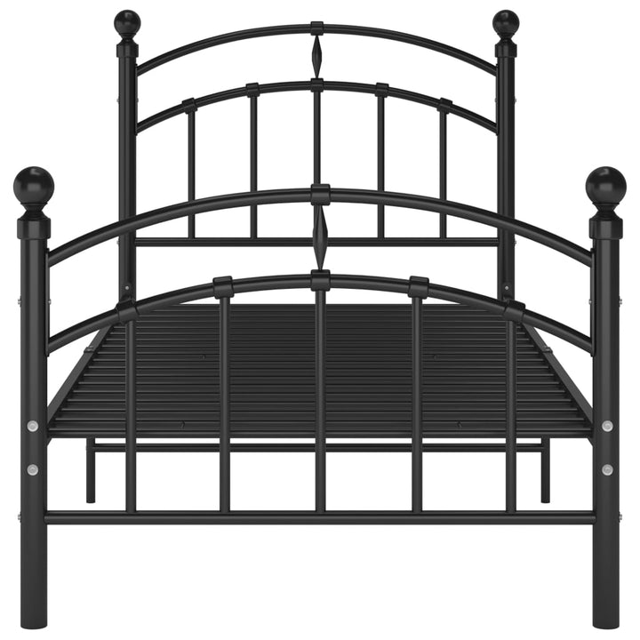 Bedframe metaal zwart 100x200 cm