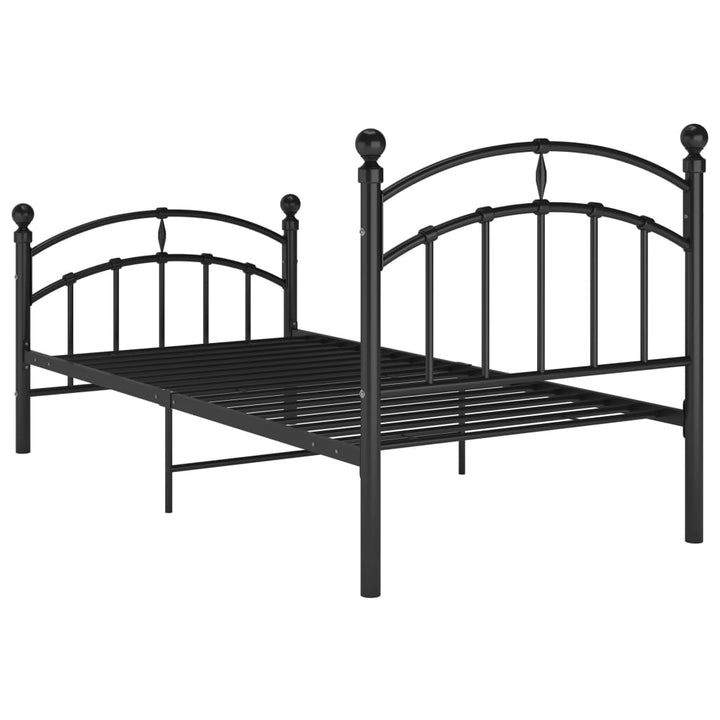 Bedframe metaal zwart 100x200 cm