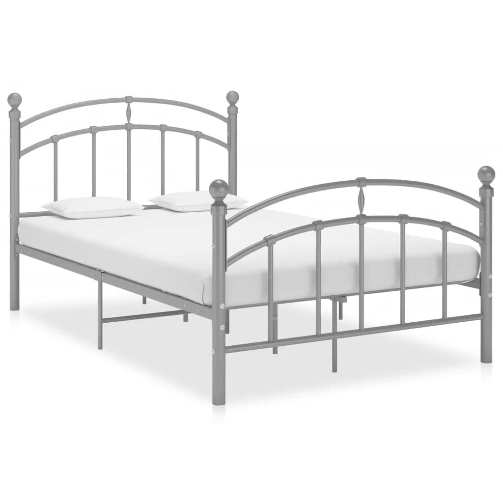 Bedframe metaal grijs 120x200 cm