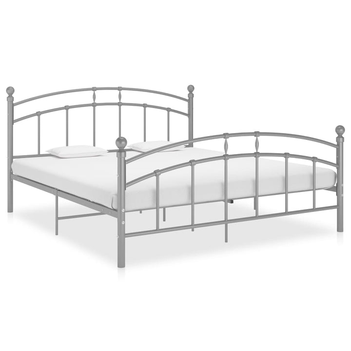 Bedframe metaal grijs 140x200 cm