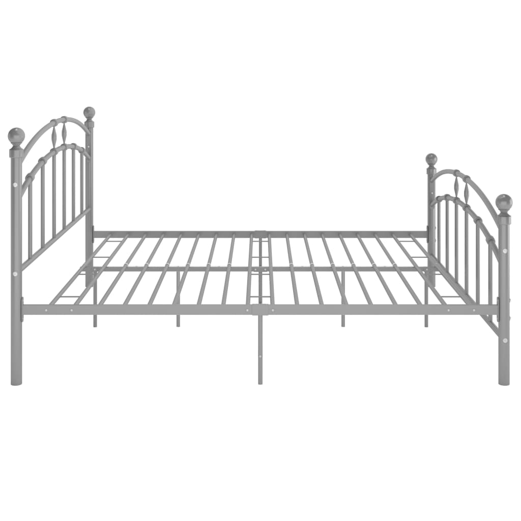 Bedframe metaal grijs 140x200 cm