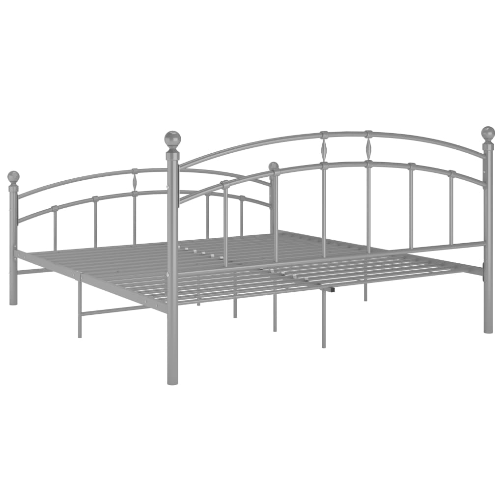 Bedframe metaal grijs 140x200 cm