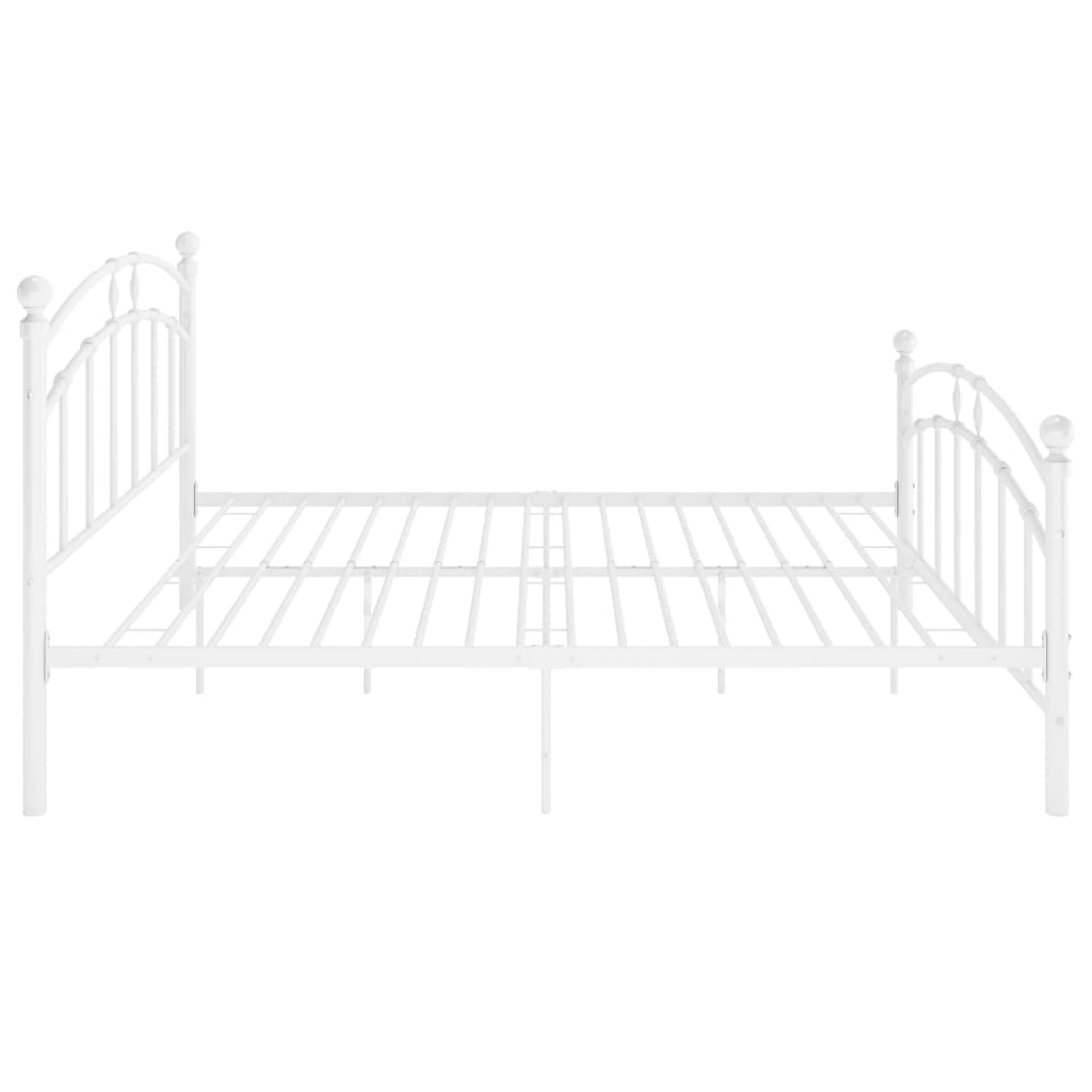 Bedframe metaal wit 200x200 cm