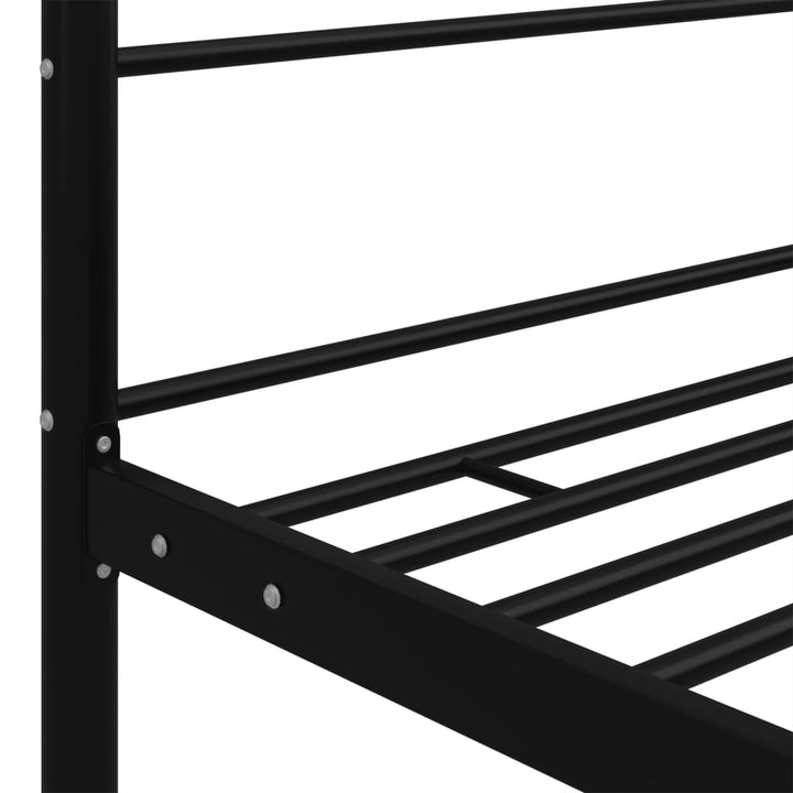 Hemelbedframe metaal zwart 120x200 cm