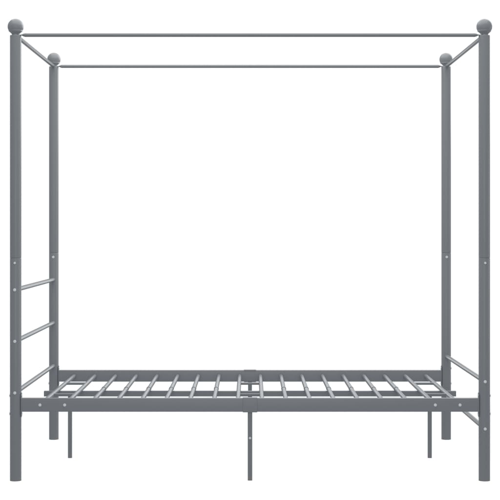 Hemelbedframe metaal grijs 120x200 cm