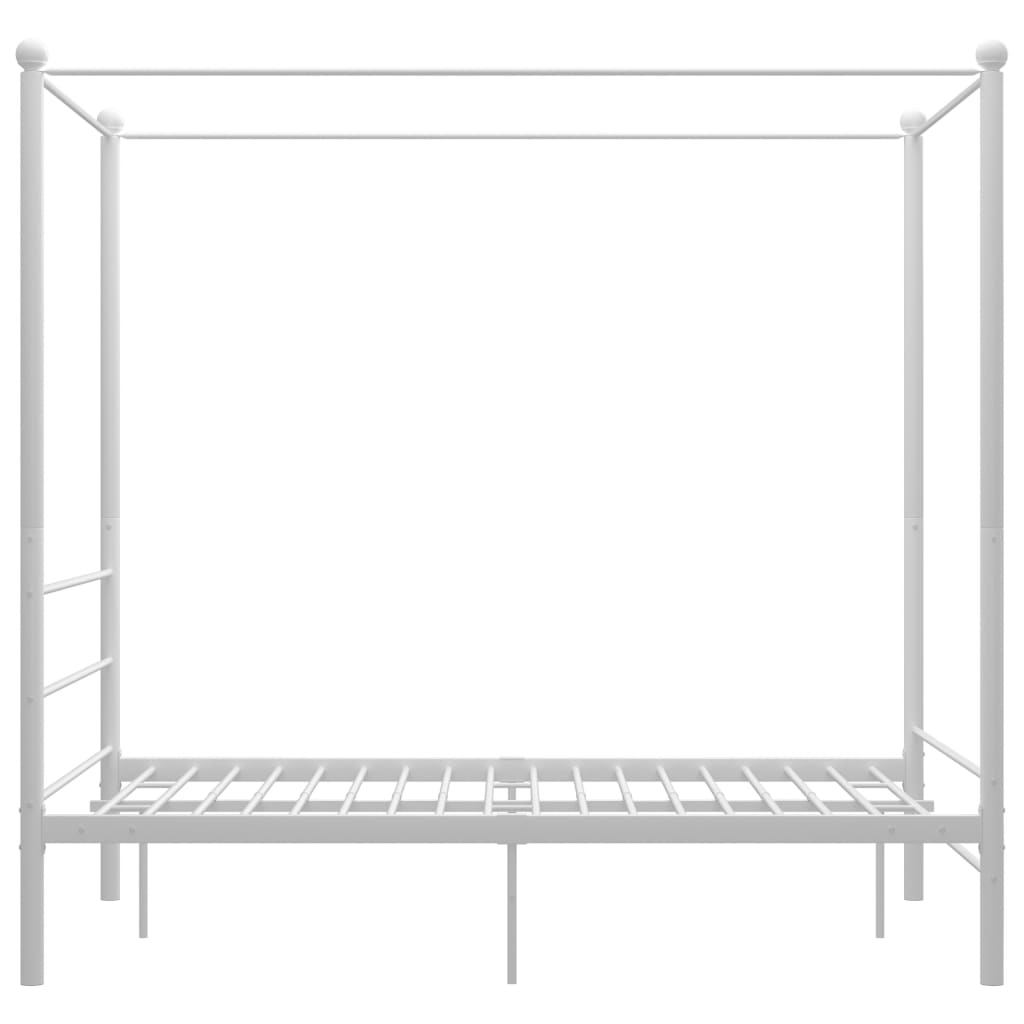 Hemelbedframe metaal wit 140x200 cm