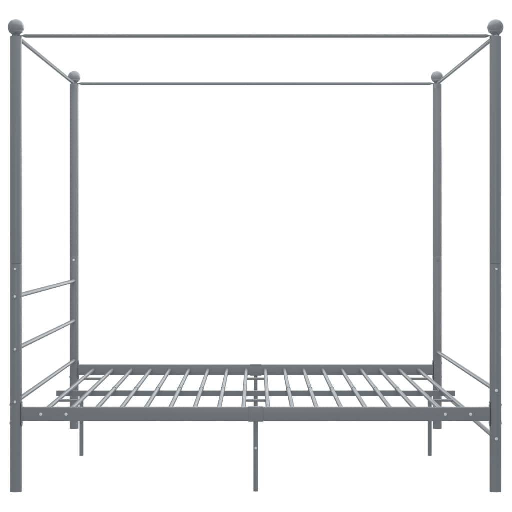 Hemelbedframe metaal grijs 180x200 cm