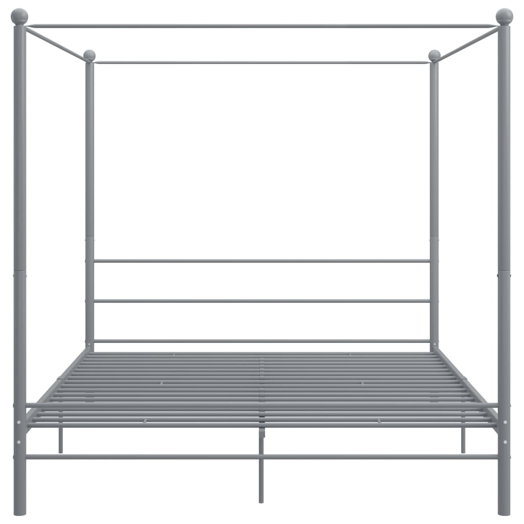 Hemelbedframe metaal grijs 180x200 cm