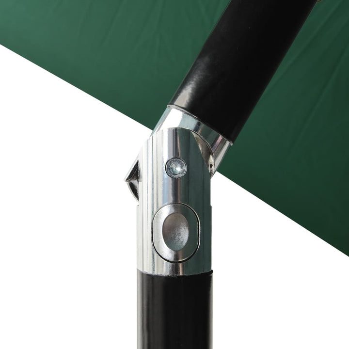 Parasol 3-laags met aluminium paal 2 m groen