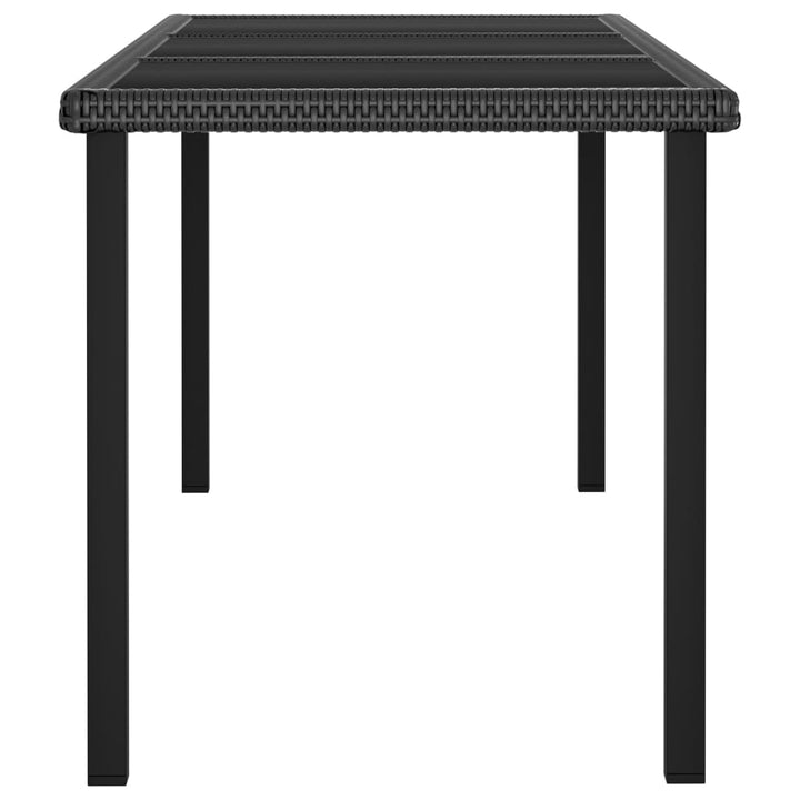 Tuintafel 180x70x73 cm poly rattan zwart