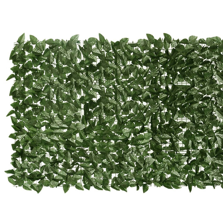 Balkonscherm met donkergroene bladeren 400x100 cm