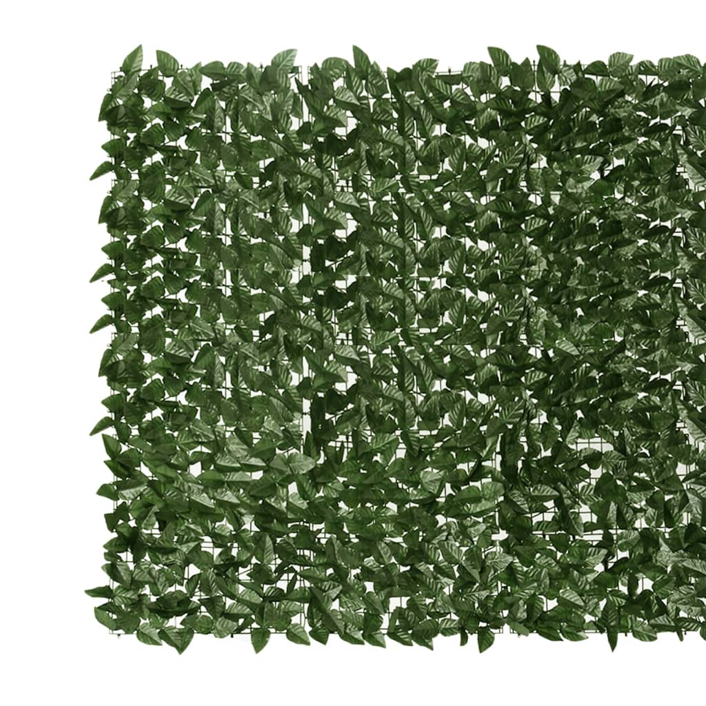 Balkonscherm met donkergroene bladeren 300x150 cm