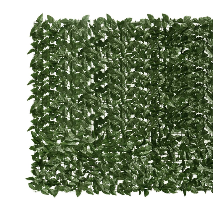 Balkonscherm met donkergroene bladeren 400x150 cm