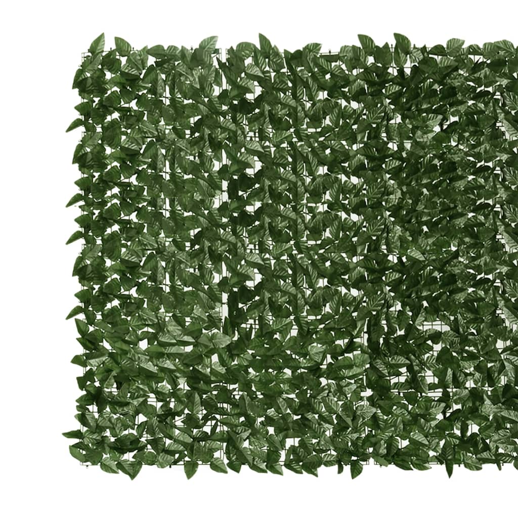 Balkonscherm met donkergroene bladeren 500x150 cm